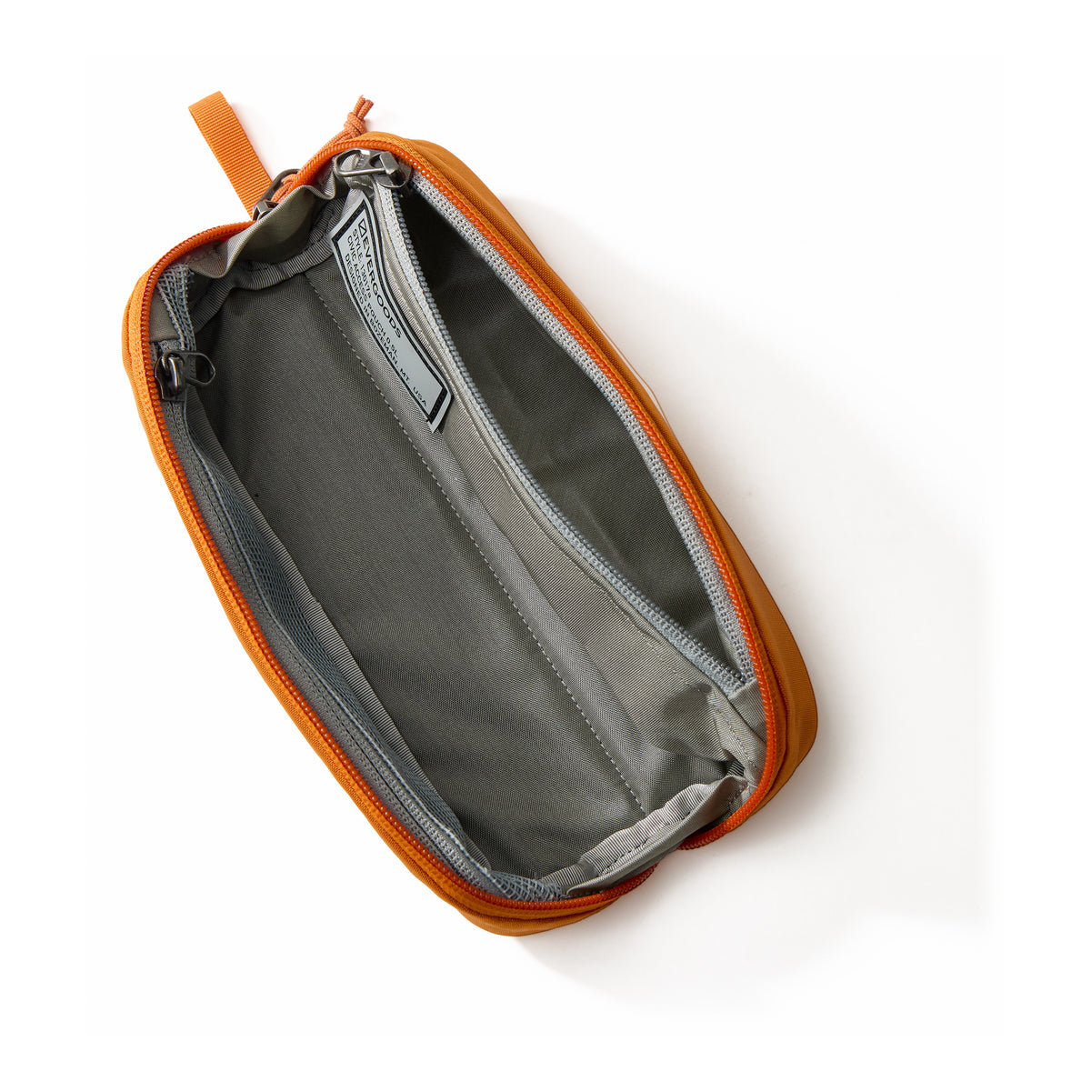 EDAY-13017a-BRO-EGS, EVERGOODS CIVIC Access Pouch 0.5L, Burnt Orange, поуч відкритий, бренд-бірка EVERGOODS усередині