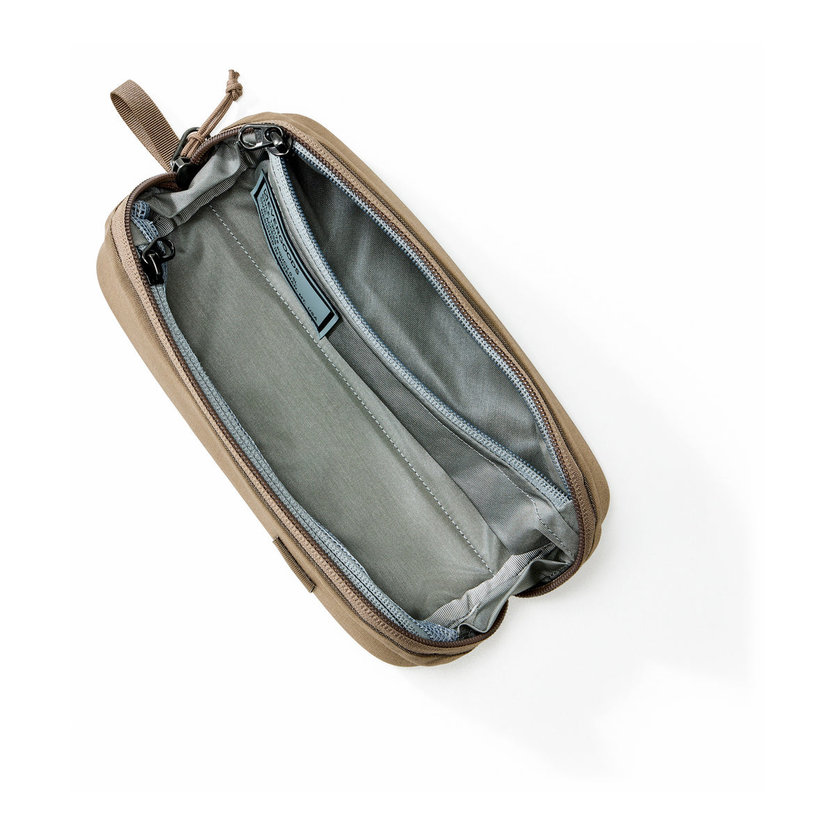 EDAY-13017a-FBN-EGS, EVERGOODS CIVIC Access Pouch 0.5L, Fossil Brown, поуч відкритий, внутрішня кишеня зблизька