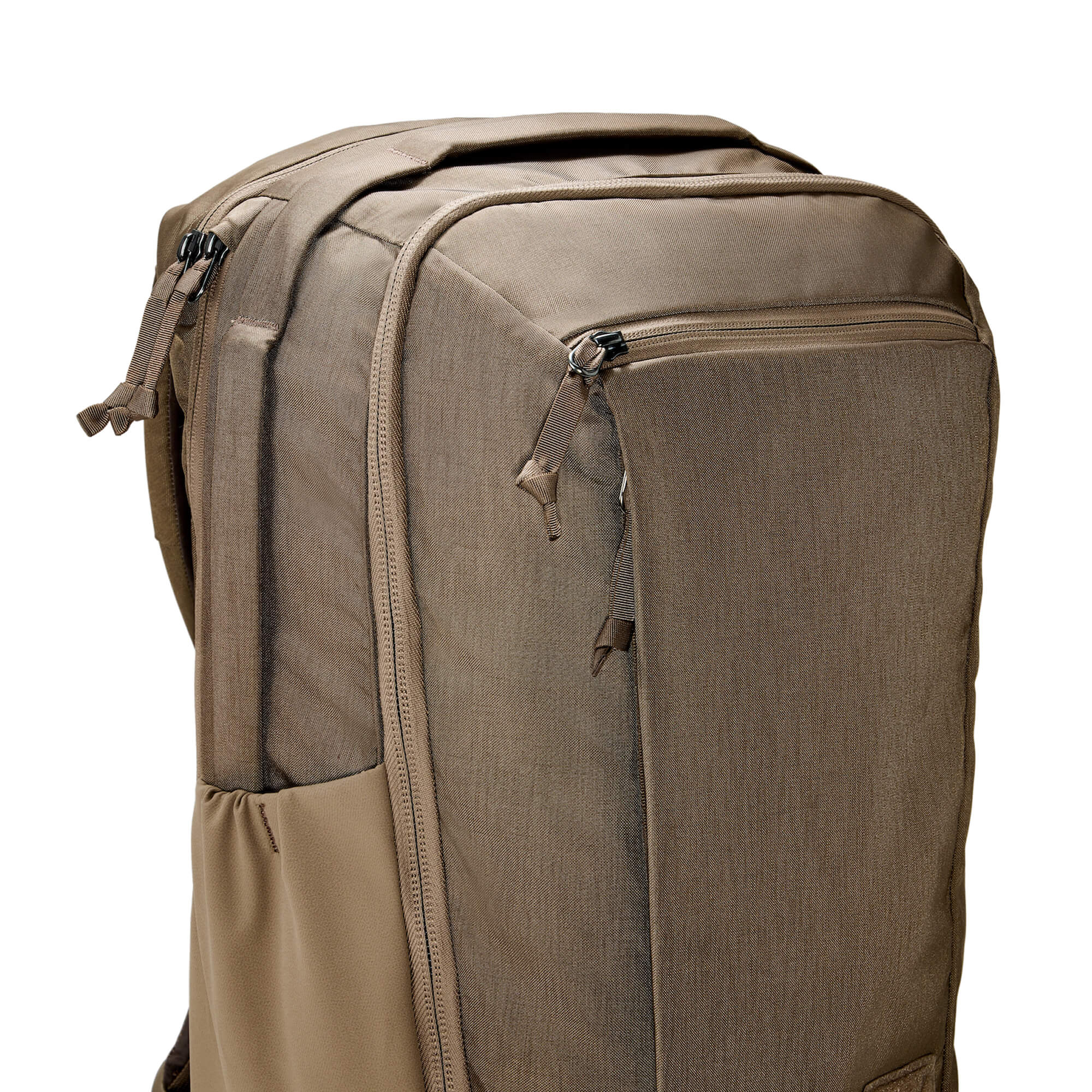 EDAY-13019c-FBN-EGS, EVERGOODS CIVIC Travel Bag 20L, Fossil Brown, фронтальна кишеня з блискавкою та D-кільцем