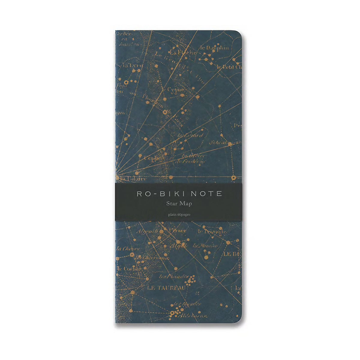 EDAY-RBN-GA036-YPI, Yamamoto Paper RO-BIKI NOTE — Map Series, Star Map, блокнот закритий, обкладинка з паперовим бандеролем