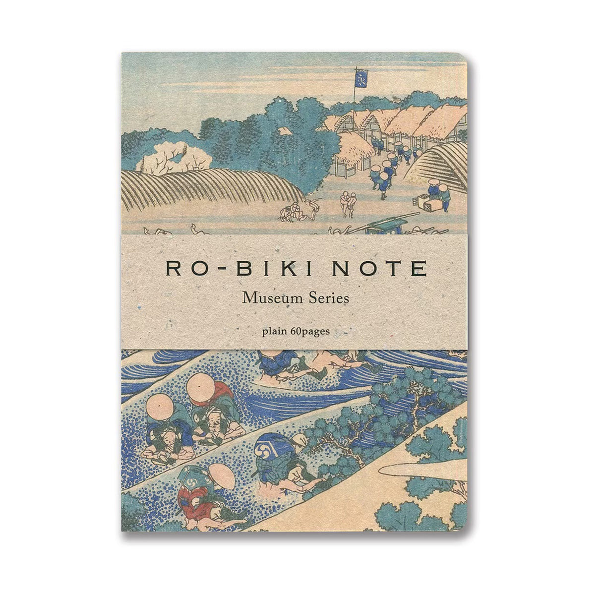 EDAY-RBN-M-TOKAIDO-YPI, Yamamoto Paper RO-BIKI NOTE — Museum Series, TOKAIDO, блокнот закритий, обкладинка з паперовим бандеролем
