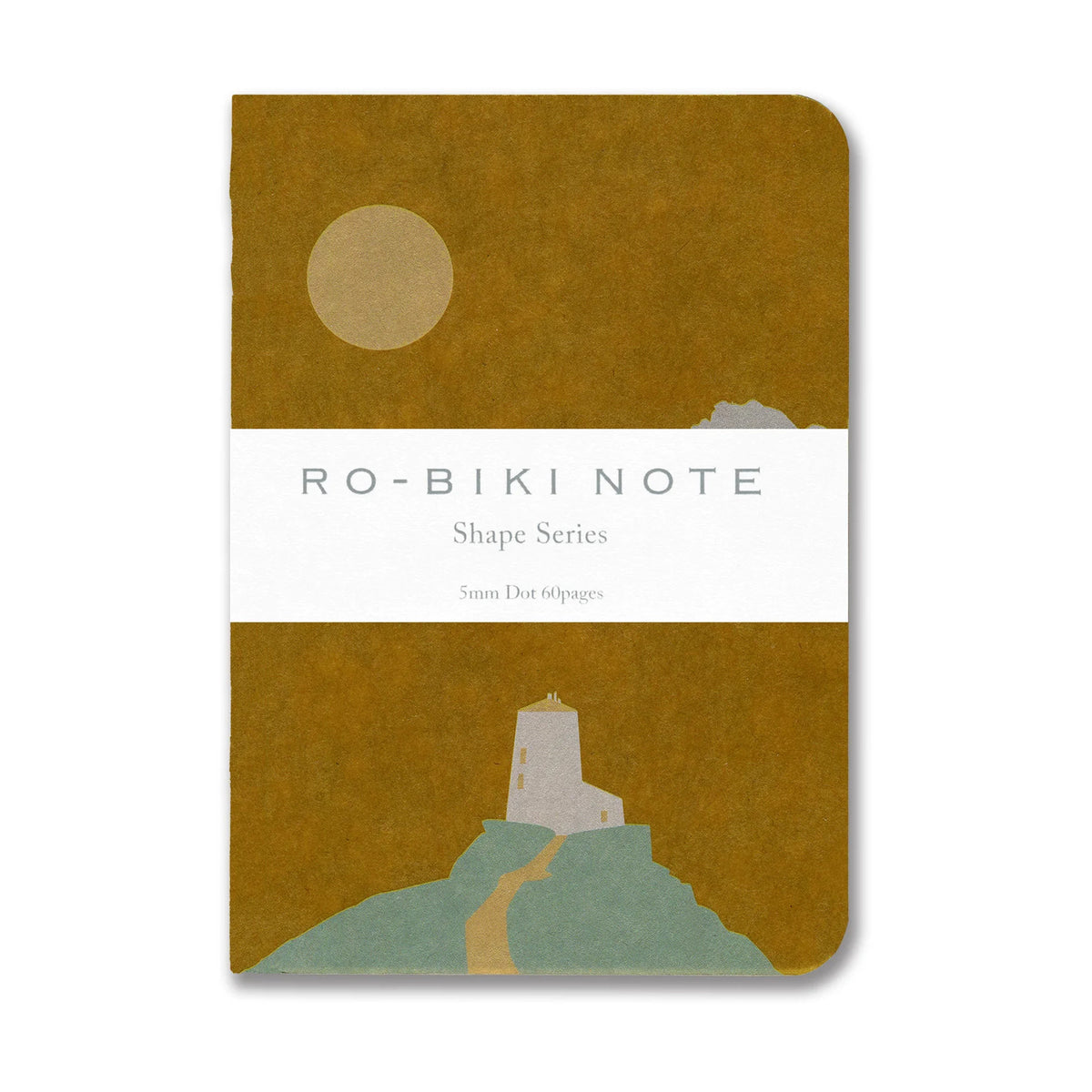 EDAY-RBN-S-LH-YPI, Yamamoto Paper RO-BIKI NOTE — Shape Series, Lighthouse, блокнот закритий, обкладинка з паперовим бандеролем