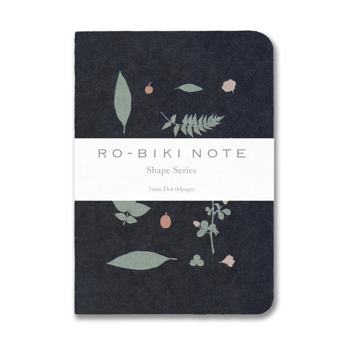 EDAY-RBN-S-WP-YPI, Yamamoto Paper RO-BIKI NOTE — Shape Series, Wild Plants, блокнот закритий, обкладинка з паперовим бандеролем