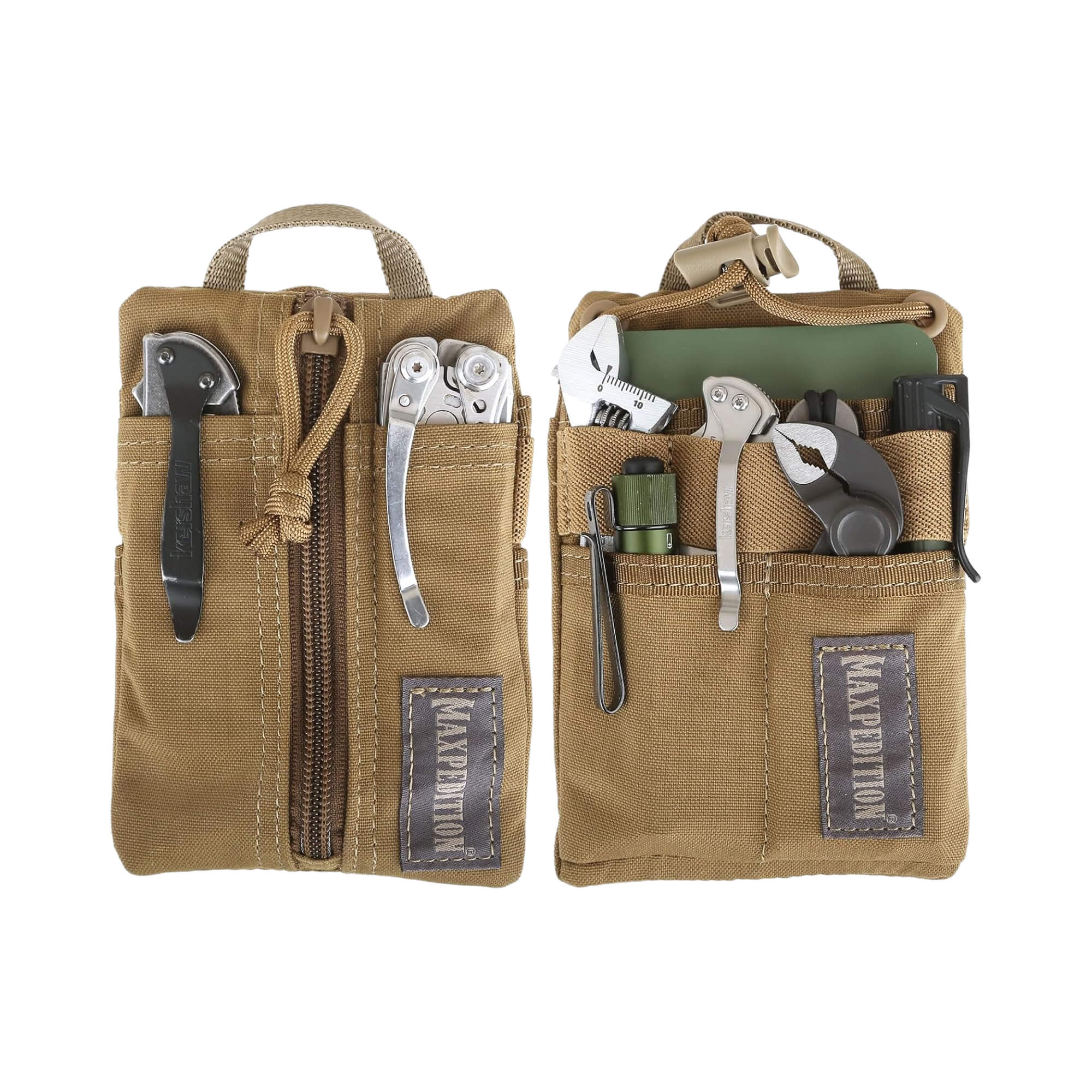 Maxpedition Platy Pocket Organizer 4×6 Dark Tan — внутрішня організація для EDC-інструментів