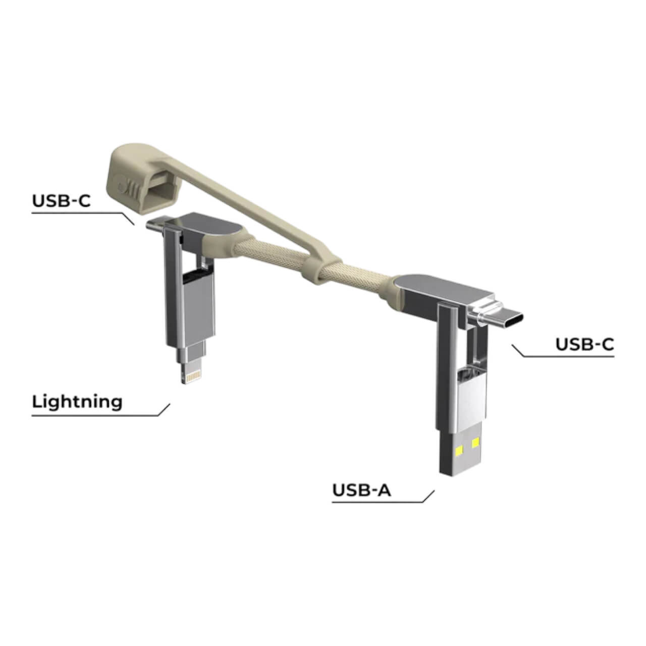 Кабель-брелок Rolling Square inCharge XS