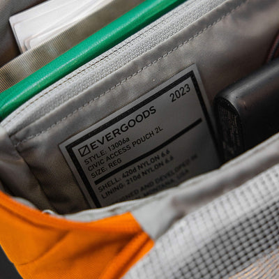 EDAY-13006a-BRO-EGS, EVERGOODS CIVIC Access Pouch 2L, Burnt Orange, вшита бирка зі складом тканини 420d Nylon 6.6