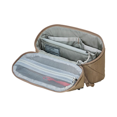 EDAY-13006a-FBN-EGS, EVERGOODS CIVIC Access Pouch 2L, Fossil Brown, розкритий поуч з внутрішньою організацією