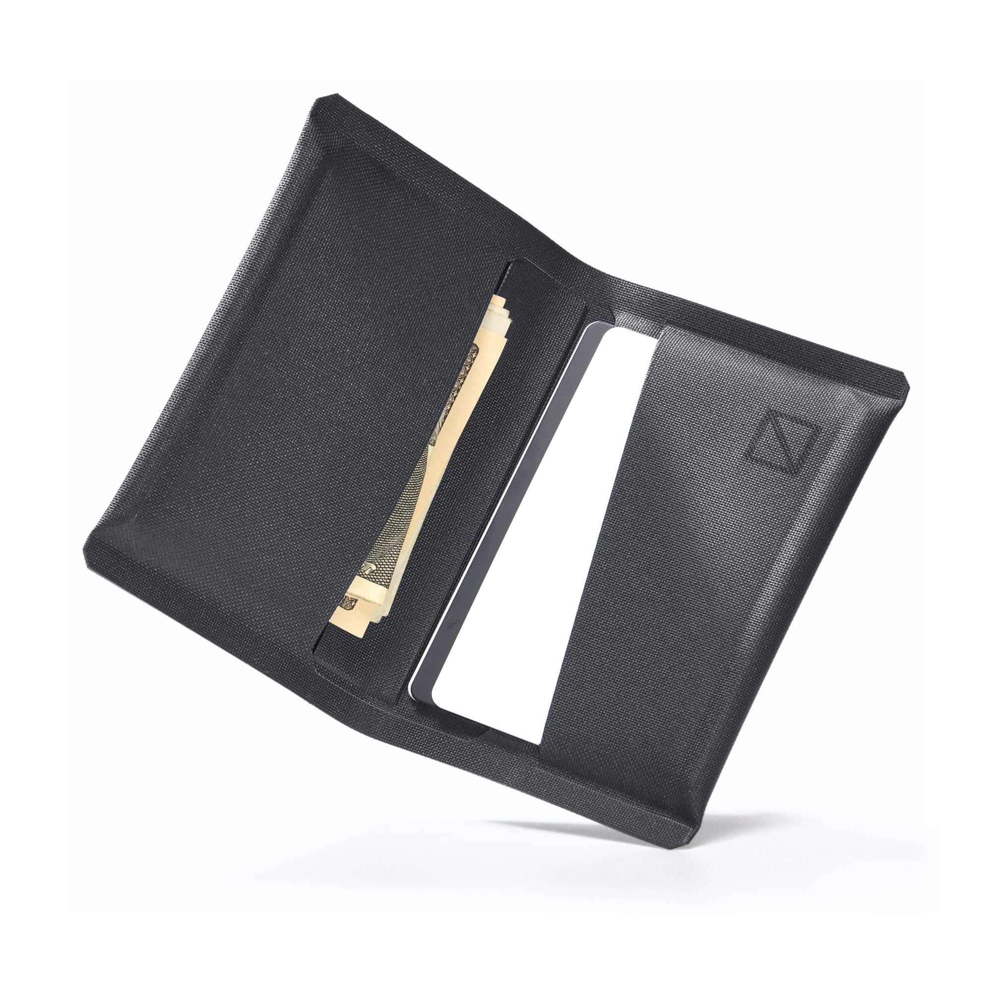 EVERGOODS ELEMENT Card Wallet, гаманець розкритий, готівка та картка у відділеннях