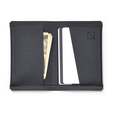 EVERGOODS ELEMENT Card Wallet, гаманець розкритий пласко зверху, наповнення готівкою та картками