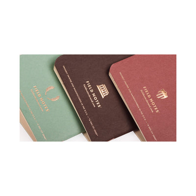 Блокноти Field Notes Lucky — стопка з трьох блокнотів, вигляд позаду