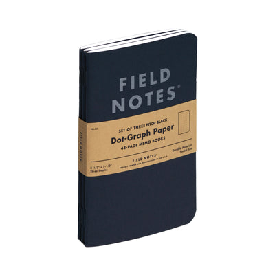 Блокнот Field Notes Pitch Black Memo Book Dot-Graph Angle