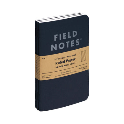 Блокнот Field Notes Pitch Black Memo Book Ruled Angle
