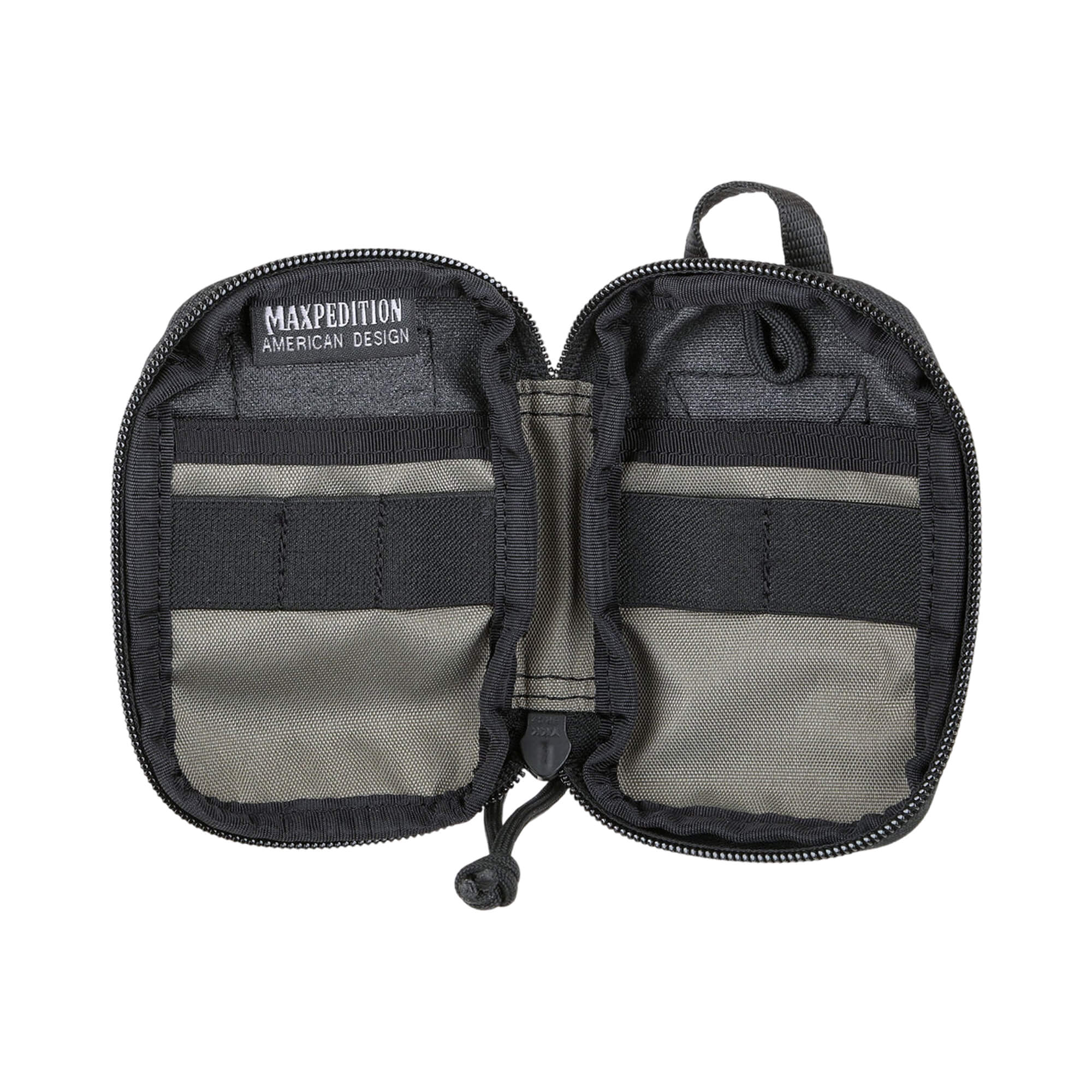 Maxpedition Pico Pocket Organizer Black — внутрішні відділення та еластичні фіксатори