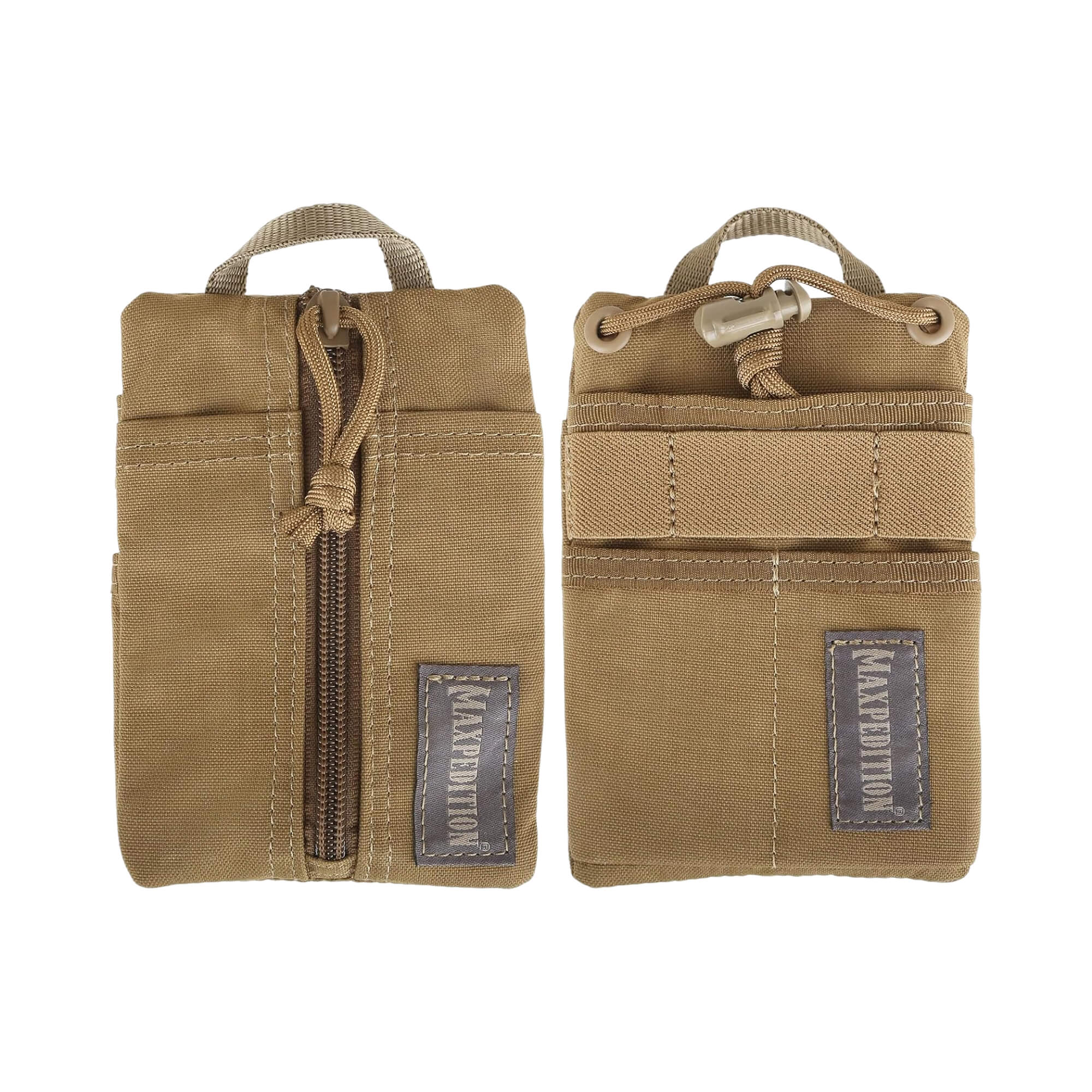 Maxpedition Platy Pocket Organizer 4×6 Dark Tan — компактний плоский EDC-органайзер, вигляд спереду