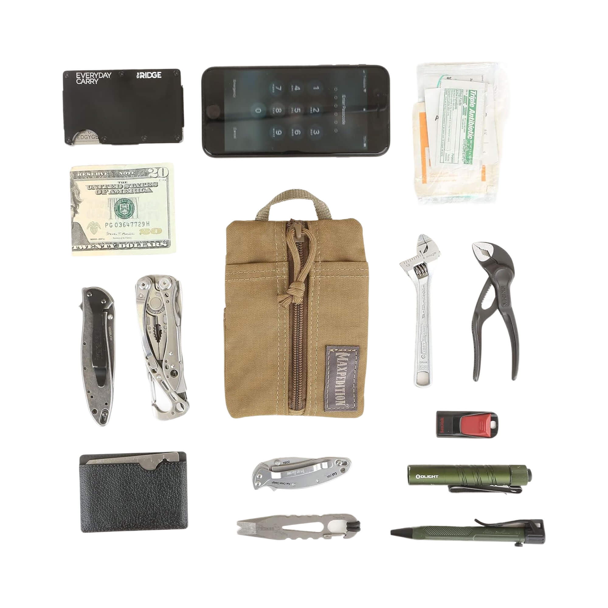 Maxpedition Platy Pocket Organizer 4×6 Dark Tan — деталі конструкції та матеріалів Maxpedition