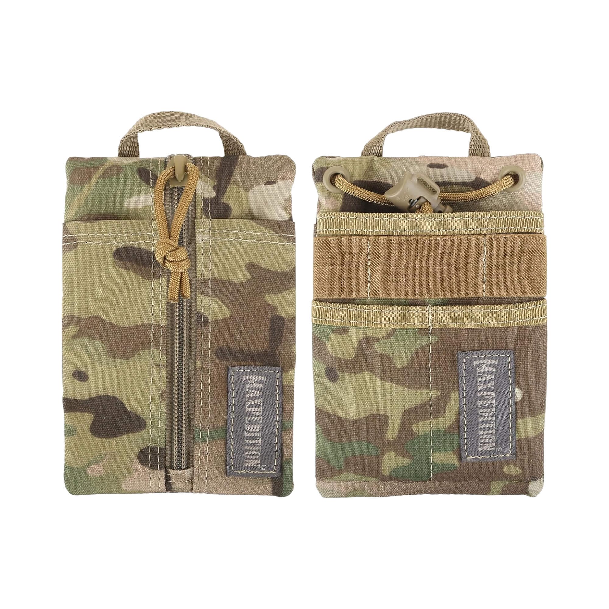 Maxpedition Platy Pocket Organizer 4×6 Multicam — компактний плоский EDC-органайзер, вигляд спереду